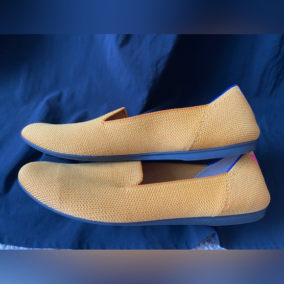 Rothys Lemon Drop 6.5 Retired Color Lemonade Flats Slip On Washable Yellow Pink - Picture 4 of 9